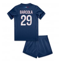 Camiseta Paris Saint-Germain Bradley Barcola #29 Primera Equipación para niños 2024-25 manga corta (+ pantalones cortos)